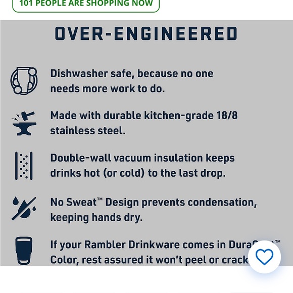 YETI Stainless Steel White Tumbler - Picture 10 of 12